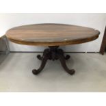 Victorian mahogany oval breakfast table