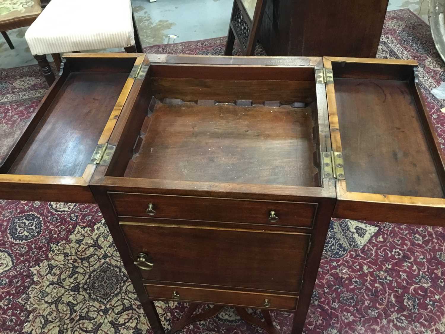 George III mahogany bedside cupboard - Image 2 of 2