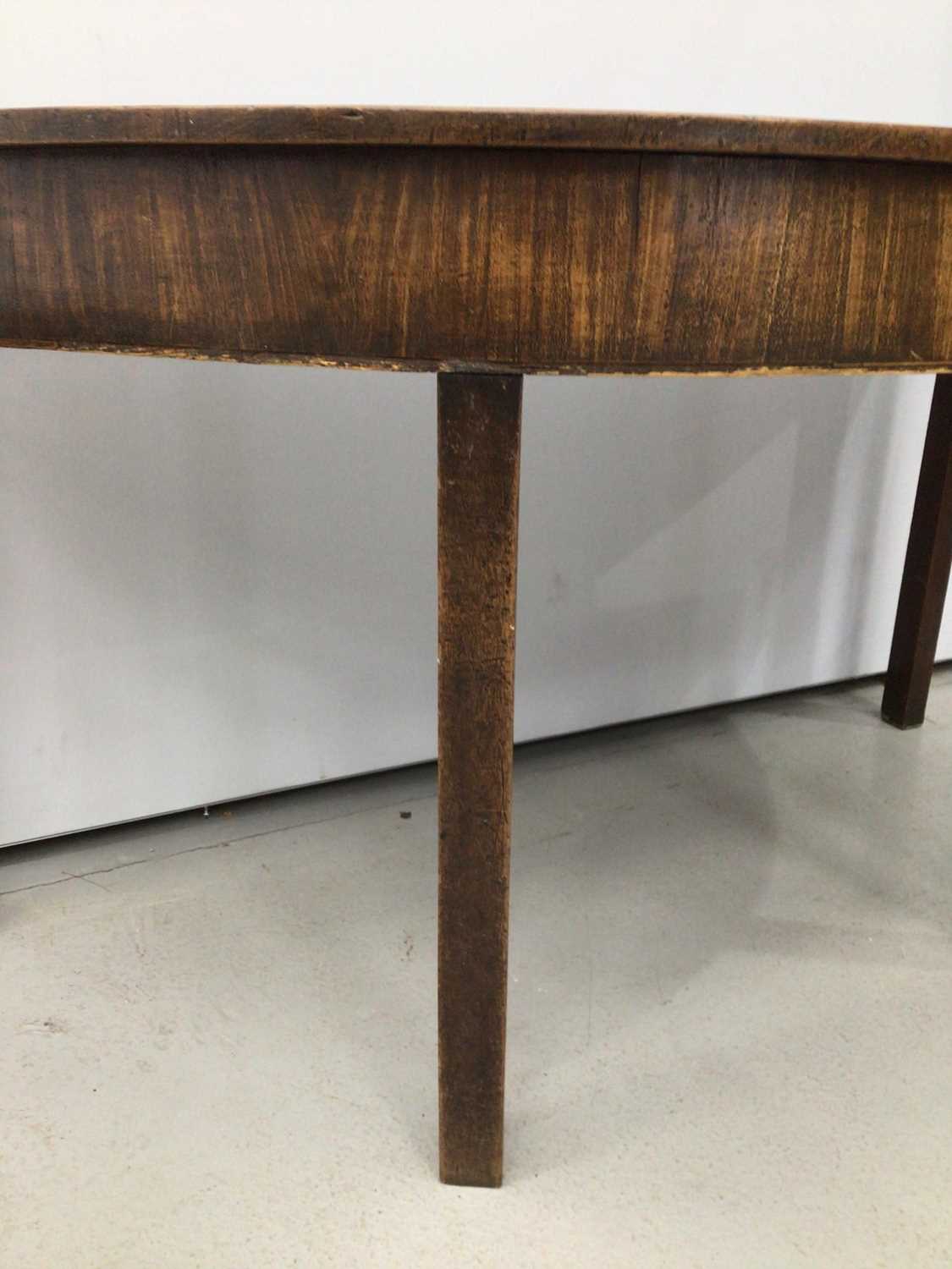 Georgian mahogany D-end table - Image 2 of 4