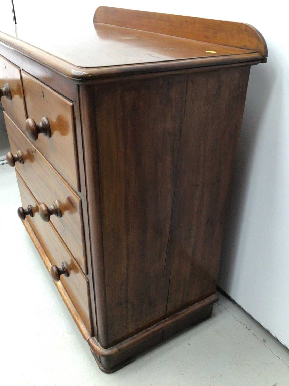 Victorian mahogany chest of two short and two long drawers 89cm wide x 46cm deep x 90 cm high - Image 5 of 5