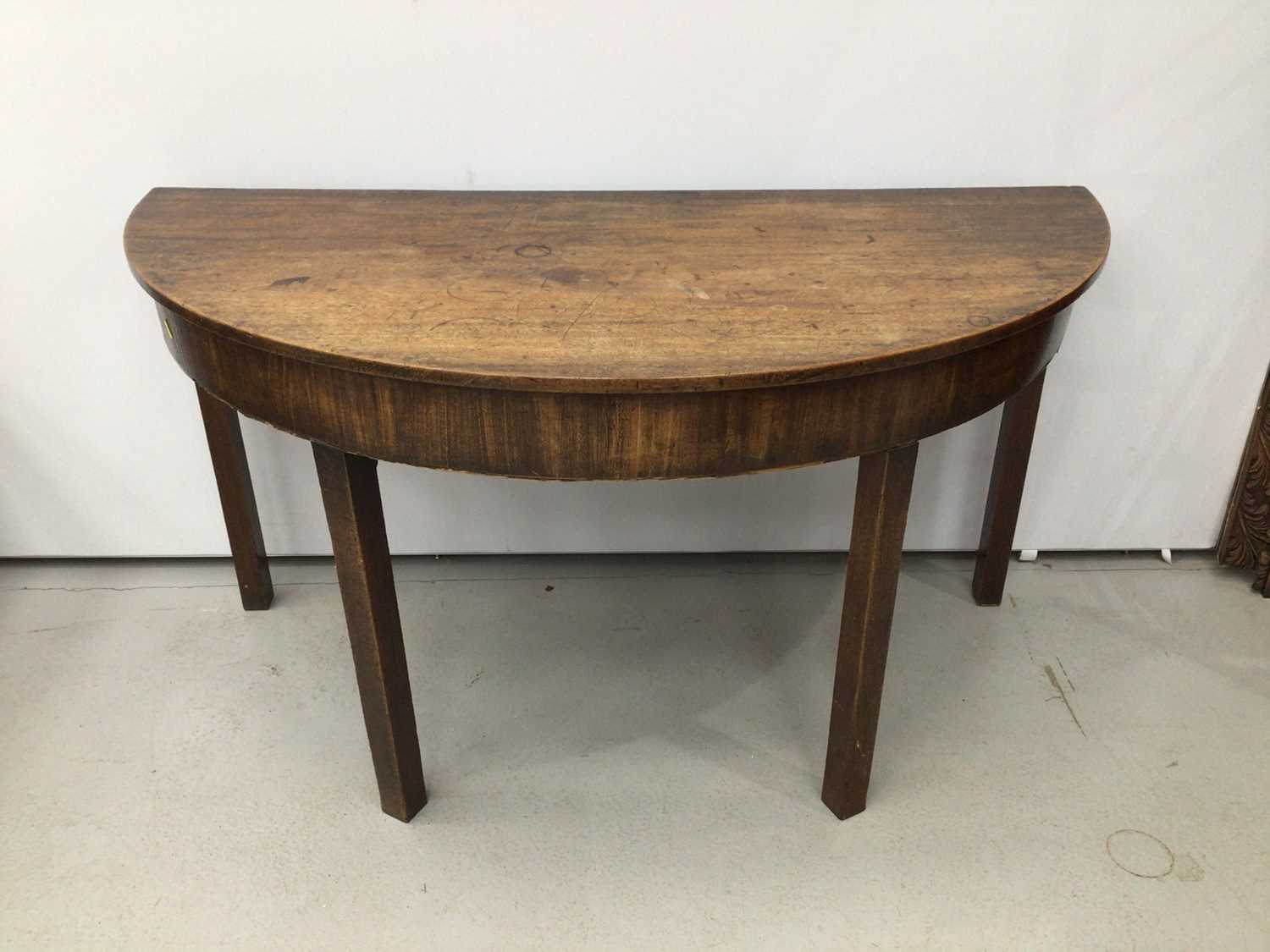 Georgian mahogany D-end table