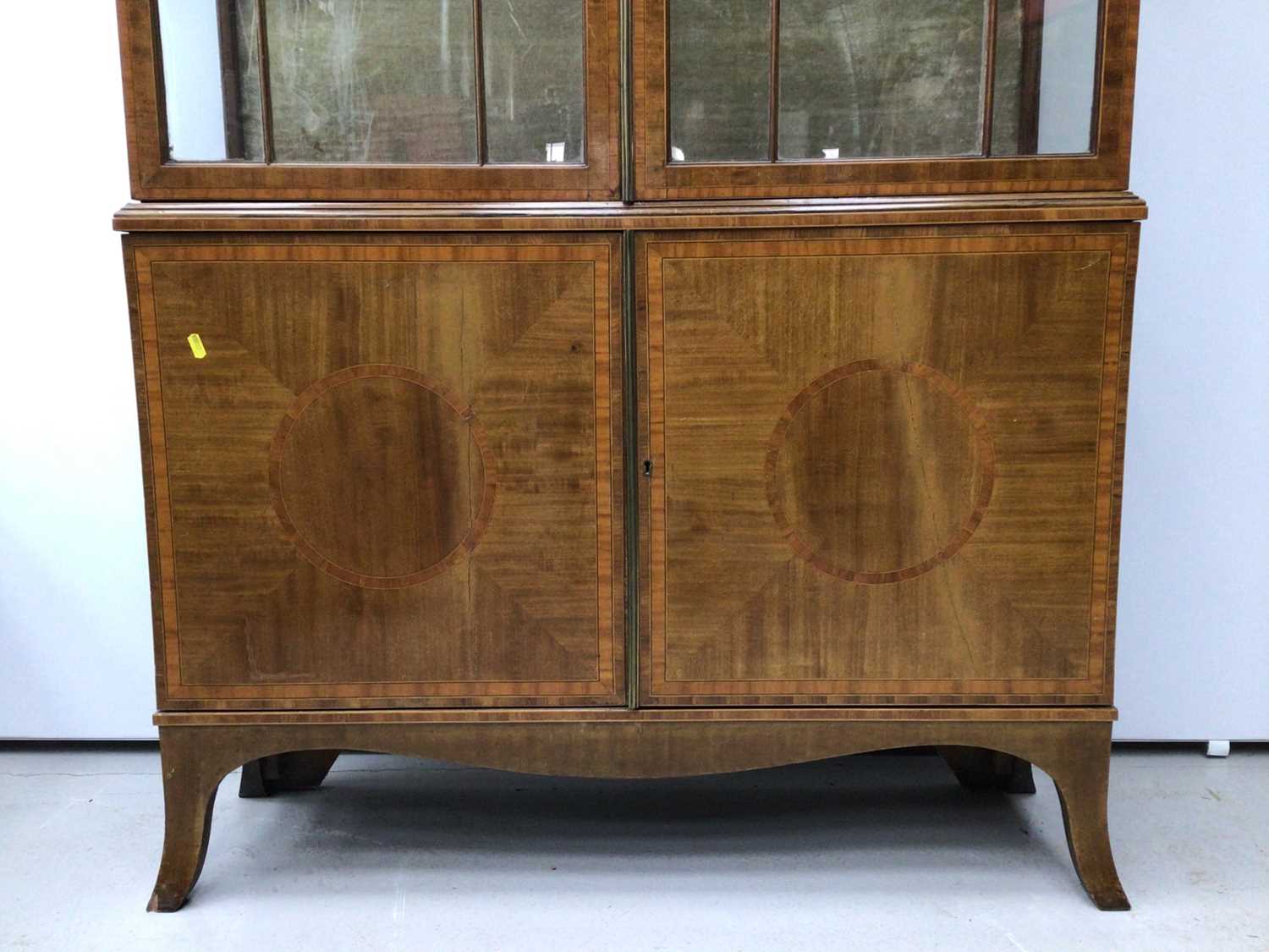 Good quality Edwardian inlaid mahogany display cabinet - Image 4 of 9