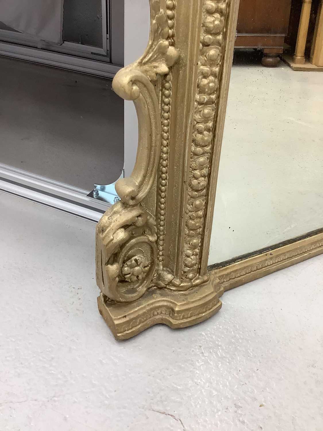 Victorian gilt framed over mantle mirror 123cm wide x 126cm high - Image 3 of 8