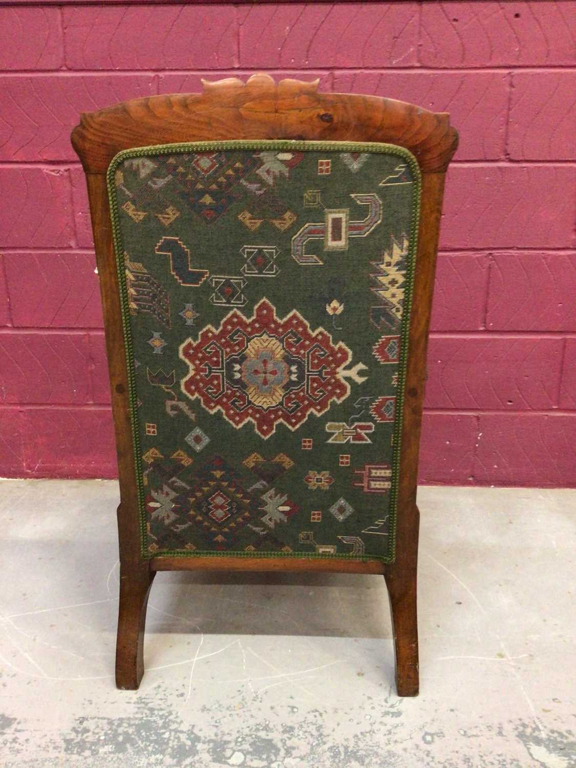 Victorian mahogany spoon back armchair and a late Victorian walnut open armchair - Image 8 of 10