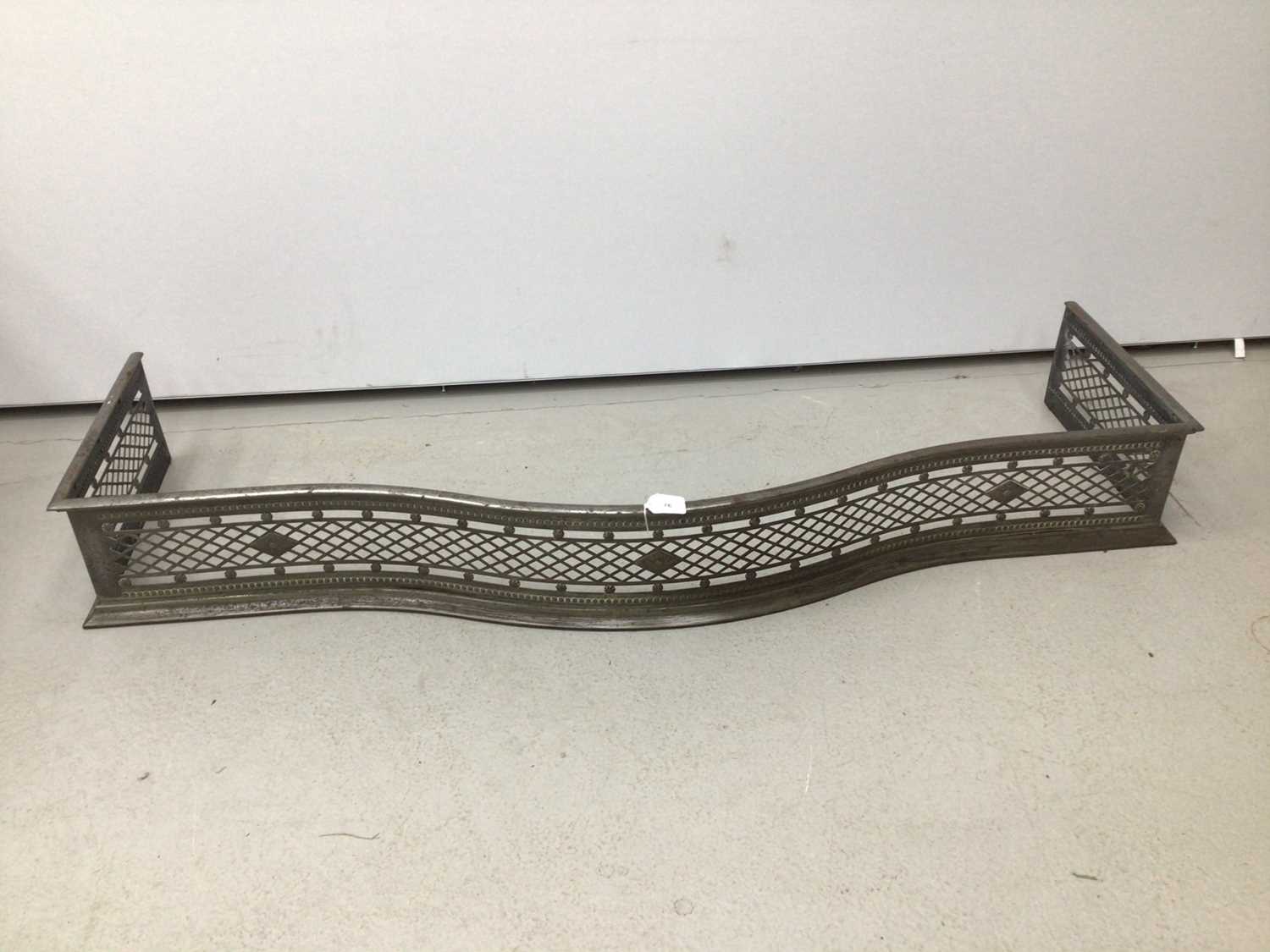 Victorian steel serpentine fronted fender 138cm wide