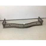 Victorian steel serpentine fronted fender 138cm wide