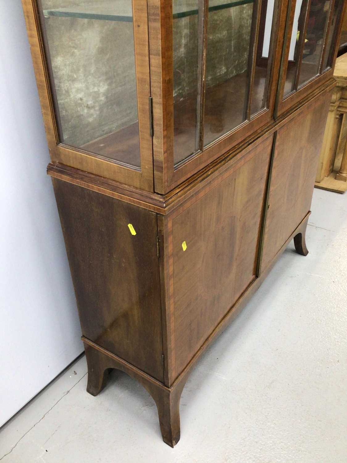 Good quality Edwardian inlaid mahogany display cabinet - Image 6 of 9