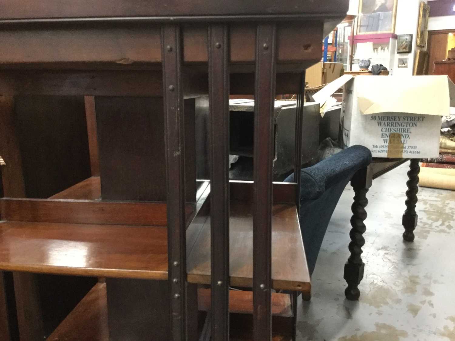 Edwardian mahogany revolving bookcase - Image 3 of 3