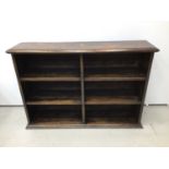 Oak low bookcase, 120cm wide x 28cm deep x 82cm high