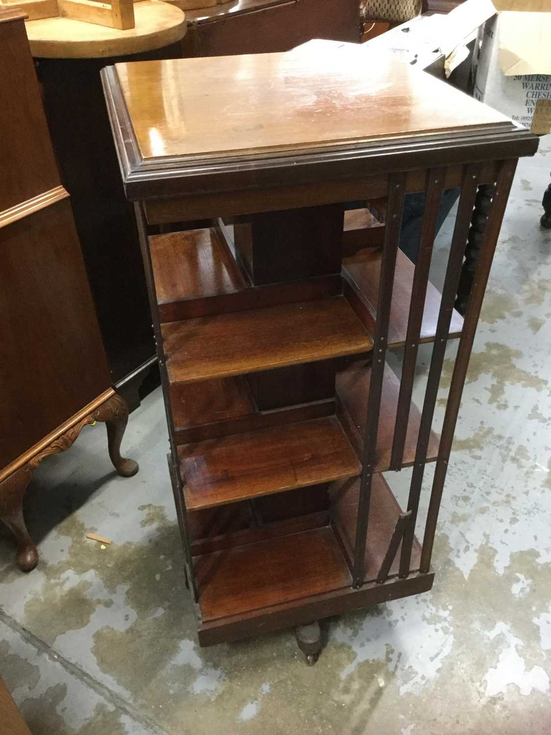 Edwardian mahogany revolving bookcase