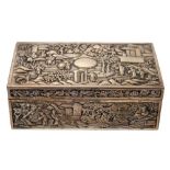 Late 19th/early 20th century Chinese silver box of rectangular form,