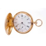 19th century Swiss 18ct gold and enamel pocket watch by Henry Capt, Genève, the circular white ename