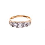 Late Victorian diamond five stone ring