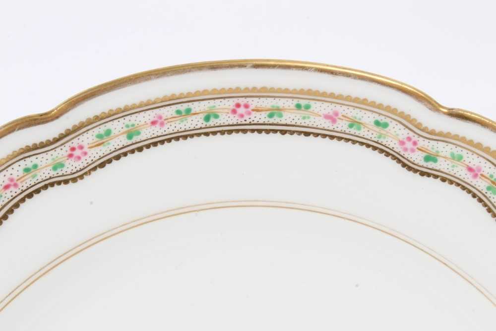 French porcelain plate with gilt crown and initials to centre - Image 3 of 4