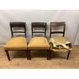 Six George III mahogany dining chairs