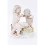 Meissen group of three putti, c.1860-80