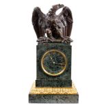 Fine 19th century French mantel clock with bronze Imperial eagle mount