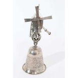 Late 19th century Dutch silver Windmill Wager Cup.