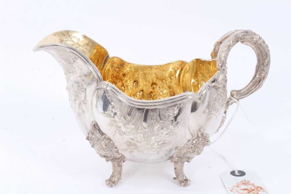 Two Late 19th Century German Silver Sauce Boats of oval form, from the Royal Prussian Collection, wi - Image 2 of 9