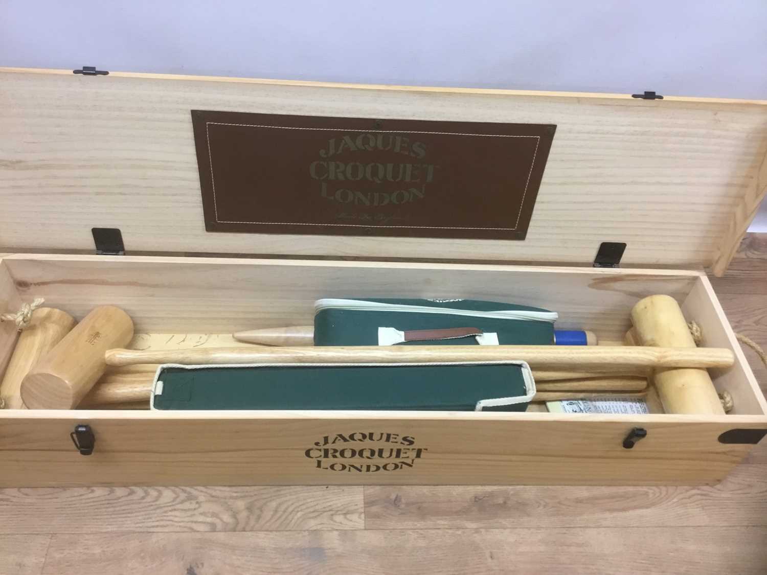 Modern Jaques croquet set in pine box, to include all accessories - Image 3 of 6