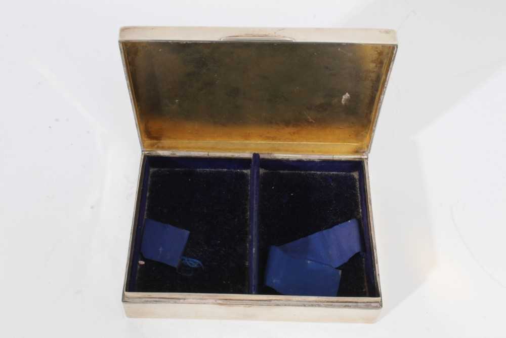 Late Victorian silver playing card box of rectangular form. - Image 3 of 5