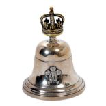 The Wedding of H.R.H. The Prince of Wales to Lady Diana Spencer 1981, silver table bell with silver