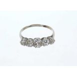 Antique diamond five stone ring