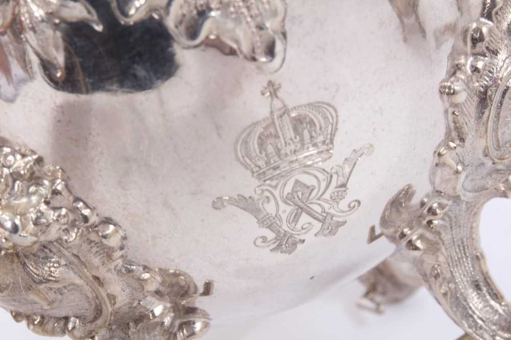 Two Late 19th Century German Silver Sauce Boats of oval form, from the Royal Prussian Collection, wi - Image 9 of 9