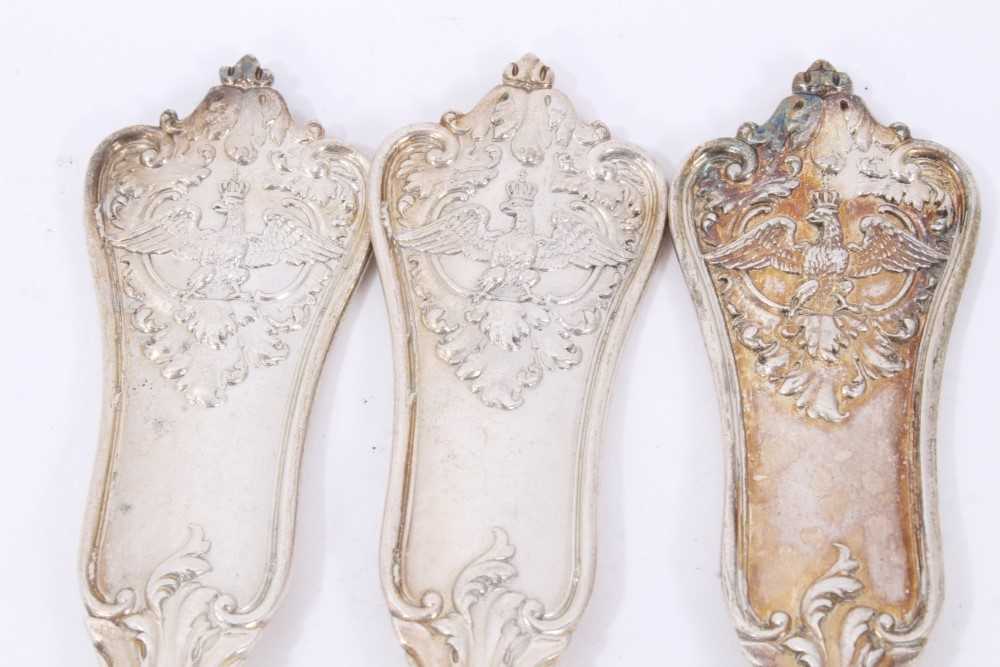 Six Late 19th/early 20th Century German Silver Dinner Forks, Rococo pattern, from the Royal Prussian - Image 2 of 8