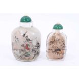 Two Chinese inside painted glass snuff bottles