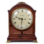 Regency bracket clock, the dial signed N. Hedge, Colchester