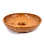 Robert 'Mouseman' Thompson carved oak fruit bowl