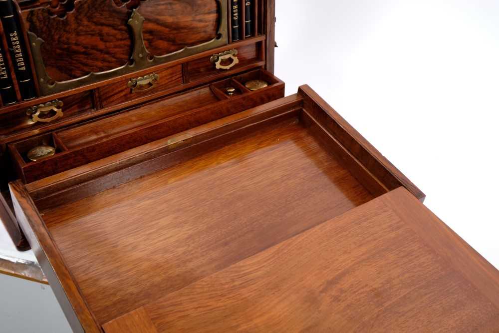 Very fine Victorian aesthetic period carved walnut desk compendium secretaire by Thornhill - Image 5 of 20