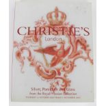 Christie's sale catalogue ' Silver, Porcelain and Glass fro the Royal Prussian Collection '31st Octo
