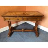 Early Victorian walnut writing table