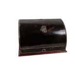 Early 20th century tortoiseshell and leather mounted stationery cabinet