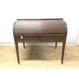 Late 19th / early 20th century mahogany roll top desk