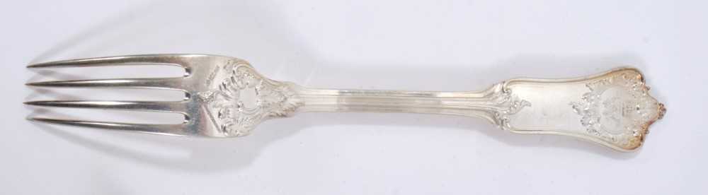 Six Late 19th/early 20th Century German Silver Dinner Forks, Rococo pattern from the Royal Prussian - Image 3 of 3