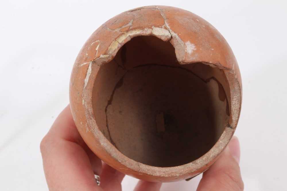 Cyprus Green stone Neolithic axe head and two Roman Samian ware pots with local provenance (3) - Image 4 of 9