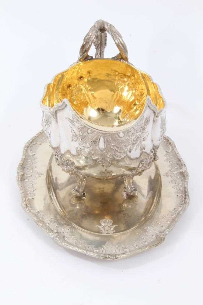 Late 19th Century German Silver Sauce Boat, from the Royal Prussian Collection, of oval form with re - Image 2 of 5