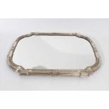 Late 19th/early 20th century French silver mounted mirror plateau