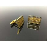 Pair of Chinese 14ct gold novelty abacus cufflinks