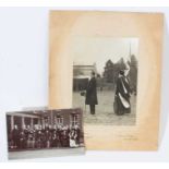 Wellington College, two Edwardian black and white photographs of King Alfonso XIII of Spain visiting