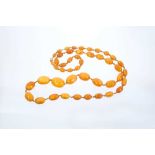 Old butterscotch amber bead necklace