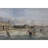 Two 18th century hand coloured engravings - 'A View of Greenwich Hospital', published by Boydell 175