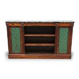 Regency narrow rosewood bookcase