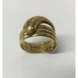 18ct gold snake ring