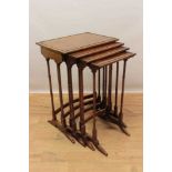 Late 19th / early 20th century nest of four mahogany tables