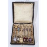 George V silver and enamel Brighton souvenir spoon (Birmingham 1919) and others