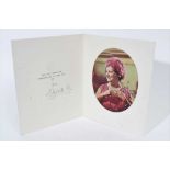 H.M. Queen Elizabeth The Queen Mother, signed 1969 Christmas card with photograph of Her Majesty in